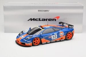 McLaren F1 GTR Gulf Racing #33 S. Bellm / A. Weaver / J. Lehto 24 Hours of Le Mans 1996 Minichamps 1:18 530133633 メタル - 画像 8/8