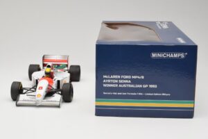 McLaren MP4/8 Ford #8 A. Senna Winner Australian GP 1993 Minichamps 1:18 540933838 メタル - 画像 7/7