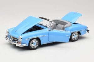 Mercedes 190 SL W121 ライトブルー Norev 1:18 183400 メタル - 画像 2/8