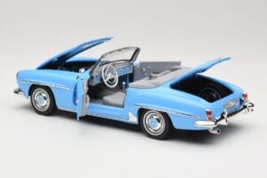 Mercedes 190 SL W121 ライトブルー Norev 1:18 183400 メタル - 画像 5/8