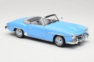 Mercedes 190 SL W121 ライトブルー Norev 1:18 183400 メタル - 画像 6/8
