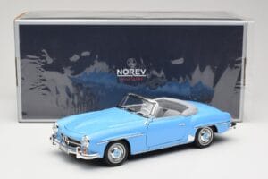 Mercedes 190 SL W121 ライトブルー Norev 1:18 183400 メタル - 画像 8/8