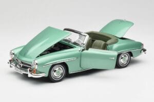 Mercedes 190 SL W121 ライトグリーン メタリック Norev 1:18 183401 メタル - 画像 2/9