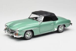Mercedes 190 SL W121 ライトグリーン メタリック Norev 1:18 183401 メタル - 画像 3/9