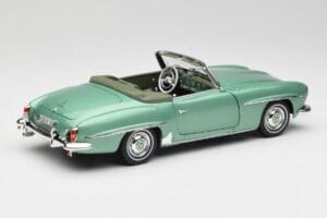 Mercedes 190 SL W121 ライトグリーン メタリック Norev 1:18 183401 メタル - 画像 4/9