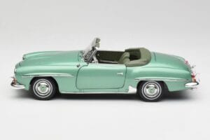 Mercedes 190 SL W121 ライトグリーン メタリック Norev 1:18 183401 メタル - 画像 5/9