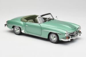 Mercedes 190 SL W121 ライトグリーン メタリック Norev 1:18 183401 メタル - 画像 7/9