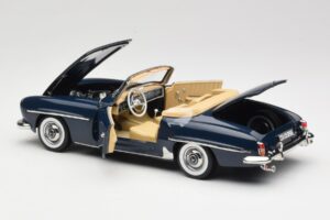 Mercedes 190 SL W121 Middle Blue Norev 1:18 183403 メタル - 画像 5/8