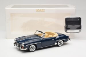 Mercedes 190 SL W121 Middle Blue Norev 1:18 183403 メタル - 画像 8/8