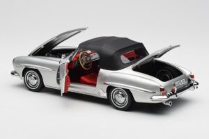 Mercedes 190 SL W121 シルバー Norev 1:18 B660640604 メタル - 画像 5/8