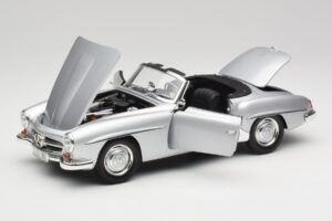 Mercedes 190 SL W121 シルバーグレー Minichamps 1:18 100037031 メタル - 画像 2/8