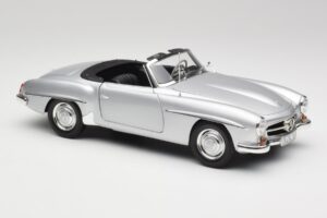 Mercedes 190 SL W121 シルバーグレー Minichamps 1:18 100037031 メタル - 画像 6/8
