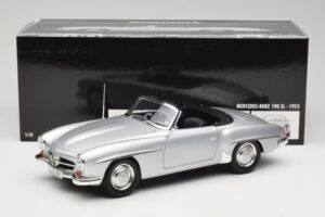 Mercedes 190 SL W121 シルバーグレー Minichamps 1:18 100037031 メタル - 画像 8/8