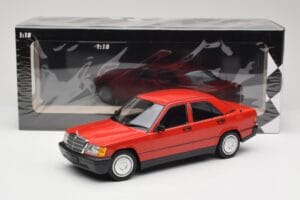 Mercedes 190E W201 レッド Minichamps 1:18 155037000 メタル - 画像 6/6