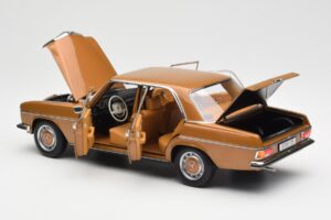 Mercedes 200 W115 バイケーン ゴールド ディーラー エディション Norev 1:18 B66040665 メタル - 画像 5/8