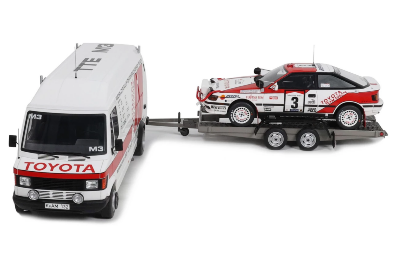 Mercedes 208D + Toyota Celica ST165 Gr.A RAC Safari 1990 Otto 1:18 OT480 レジン