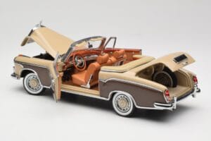Mercedes 220 SE W128 カブリオレ ブロンズレッド Sun Star 1:18 3572 メタル - 画像 5/8