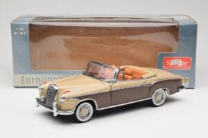 Mercedes 220 SE W128 カブリオレ ブロンズレッド Sun Star 1:18 3572 メタル - 画像 8/8