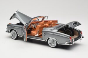 Mercedes 220 SE W128 カブリオレ Grey Metallic Sun Star 1:18 3352-M1 メタル - 画像 5/8