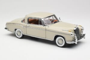 Mercedes 220 SE W128 Coupe ライトグレー Sun Star 1:18 3568 メタル - 画像 6/8