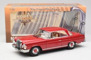 Mercedes 280 SE W108 レッド Norev 1:18 193527 メタル - 画像 8/8