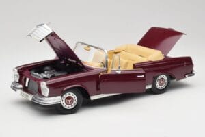 Mercedes 280SE W108 ボルドーレッド Maisto 1:18 31811 メタル - 画像 2/8
