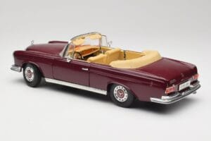 Mercedes 280SE W108 ボルドーレッド Maisto 1:18 31811 メタル - 画像 7/8