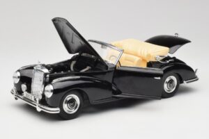 Mercedes 300 S W188 カブリオレ ブラック Tchibo 1:18 36782 メタル - 画像 2/8