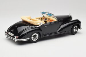 Mercedes 300 S W188 カブリオレ ブラック Tchibo 1:18 36782 メタル - 画像 3/8