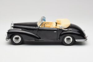 Mercedes 300 S W188 カブリオレ ブラック Tchibo 1:18 36782 メタル - 画像 4/8