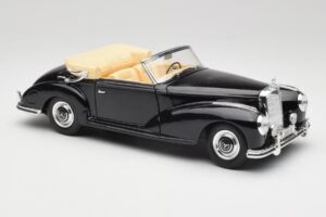 Mercedes 300 S W188 カブリオレ ブラック Tchibo 1:18 36782 メタル - 画像 6/8