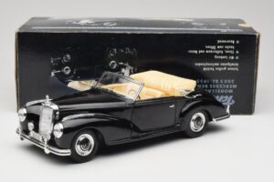 Mercedes 300 S W188 カブリオレ ブラック Tchibo 1:18 36782 メタル - 画像 8/8