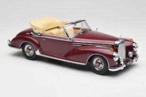 Mercedes 300 SC W188 カブリオレ ダークレッド KK-Scale 1:18 KKDC180942 メタル - 画像 4/6