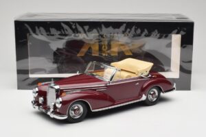 Mercedes 300 SC W188 カブリオレ ダークレッド KK-Scale 1:18 KKDC180942 メタル - 画像 6/6