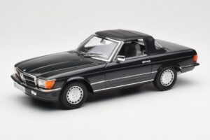 Mercedes 300 SL R107 ブラック パール ディーラー エディション Norev 1:18 B66040678 メタル - 画像 3/10