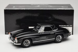 Mercedes 300 SL W198 ロードスター With Hardtop ブラック Minichamps 1:18 180039040 メタル - 画像 8/8