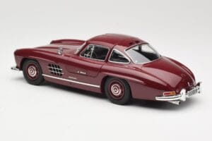 Mercedes 300 SL W198 Gullwing ダークレッド Minichamps 1:18 110037218 メタル - 画像 7/8