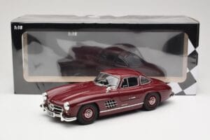 Mercedes 300 SL W198 Gullwing ダークレッド Minichamps 1:18 110037218 メタル - 画像 8/8