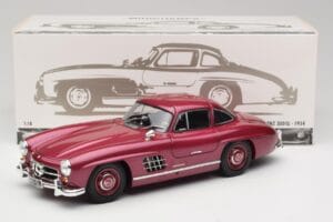 Mercedes 300 SL W198 ファイヤーレッド Minichamps 1:18 180039008 メタル - 画像 8/8