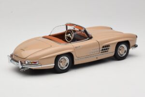 Mercedes 300 SL W198 ロードスター ライトブラウン Minichamps 1:18 180039032 メタル - 画像 3/8