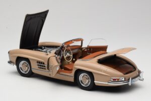 Mercedes 300 SL W198 ロードスター ライトブラウン Minichamps 1:18 180039032 メタル - 画像 5/8