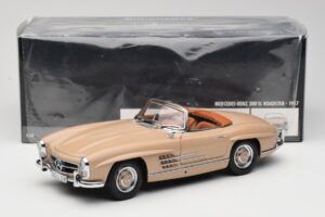 Mercedes 300 SL W198 ロードスター ライトブラウン Minichamps 1:18 180039032 メタル - 画像 8/8