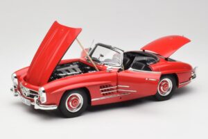 Mercedes 300 SL W198 ロードスター レッド ハードトップ付 Minichamps 1:18 180039041 メタル - 画像 2/8