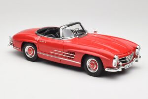 Mercedes 300 SL W198 ロードスター レッド ハードトップ付 Minichamps 1:18 180039041 メタル - 画像 6/8