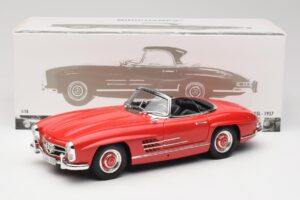 Mercedes 300 SL W198 ロードスター レッド ハードトップ付 Minichamps 1:18 180039041 メタル - 画像 8/8