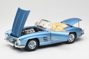 Mercedes 300 SL W198 Roadster Hardtop Light Blue Metallic Minichamps 1:18 180039042 メタル - 画像 2/9