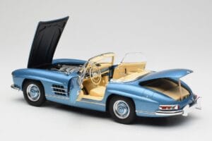 Mercedes 300 SL W198 Roadster Hardtop Light Blue Metallic Minichamps 1:18 180039042 メタル - 画像 6/9