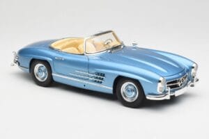 Mercedes 300 SL W198 Roadster Hardtop Light Blue Metallic Minichamps 1:18 180039042 メタル - 画像 7/9