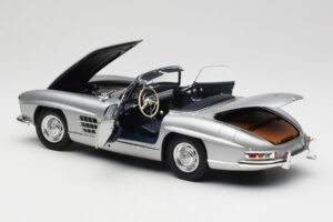 Mercedes 300 SL W198 Roadster Silver Metallic Minichamps 1:18 180039030 メタル - 画像 5/8