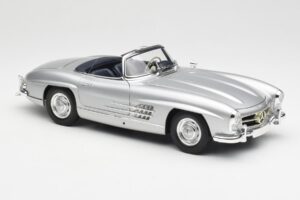 Mercedes 300 SL W198 Roadster Silver Metallic Minichamps 1:18 180039030 メタル - 画像 6/8